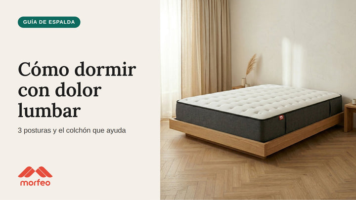 Colchón Morfeo Altus en un dormitorio luminoso, guía para dormir con dolor lumbar