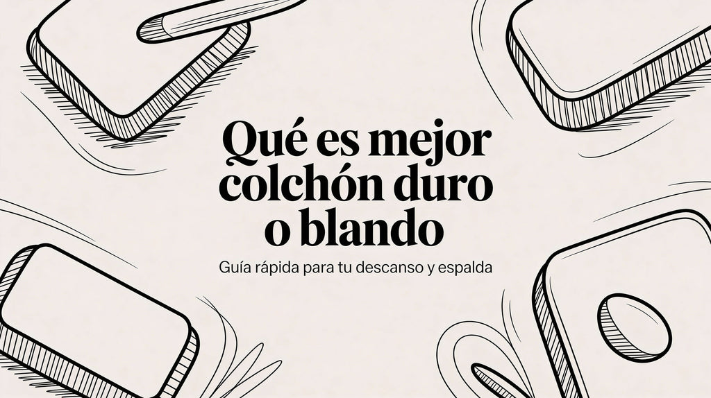 Qué es mejor colchón duro o blando: guía rápida para tu descanso y espalda