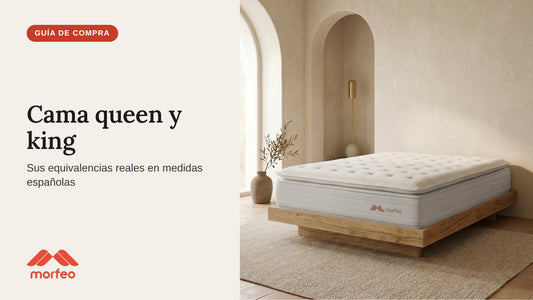 Colchón Morfeo en un dormitorio: equivalencias de las medidas queen y king en España