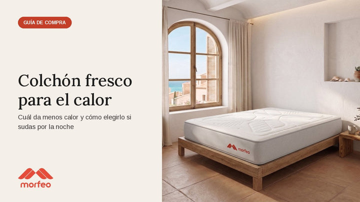 Colchón VisCool de Morfeo en un dormitorio mediterráneo: guía del colchón fresco para el calor