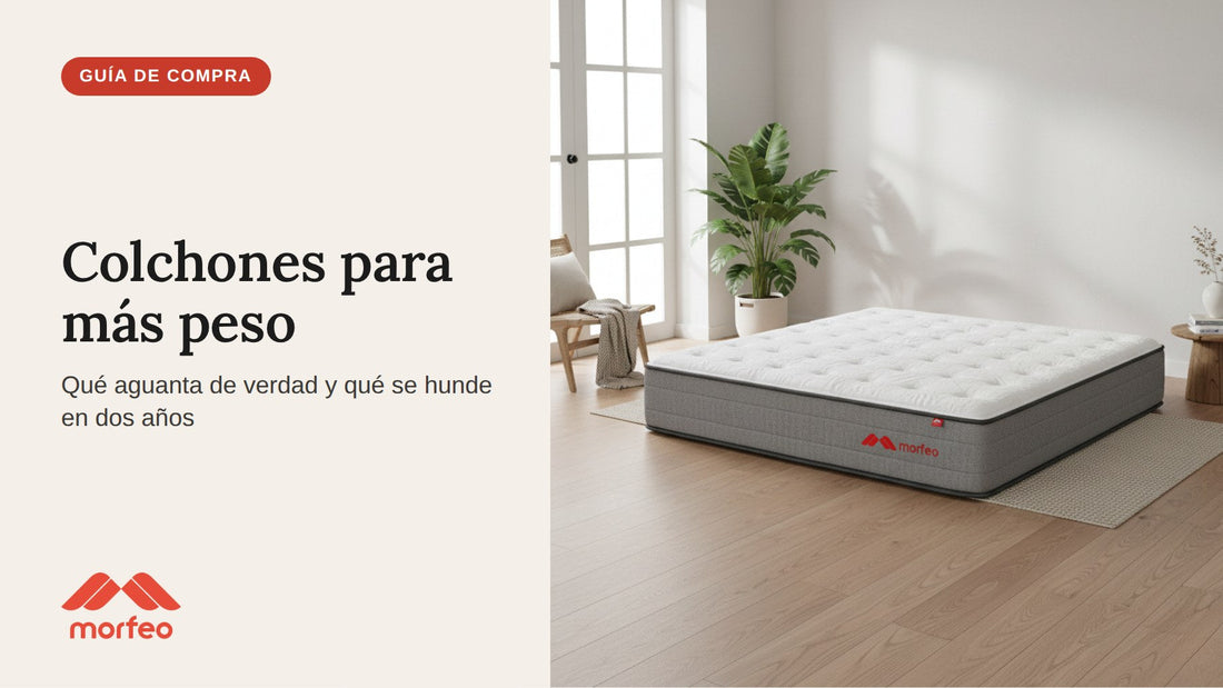Colchón Morfeo XL reforzado en un dormitorio: guía de colchones para personas con más peso