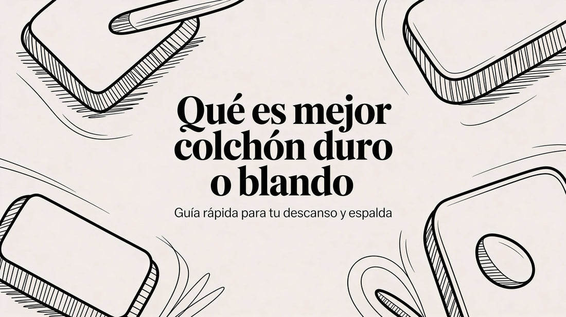 Qué es mejor colchón duro o blando: guía rápida para tu descanso y espalda