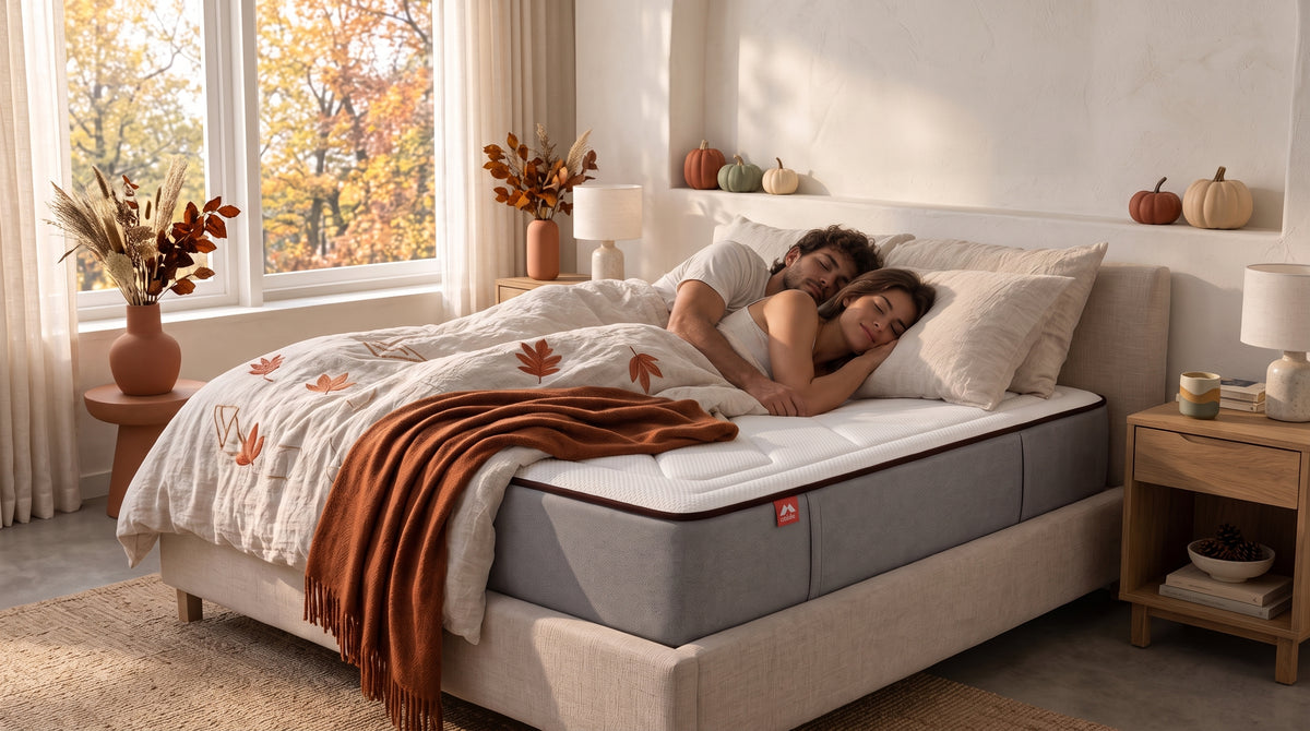 Pareja durmiendo en un colchón Morfeo