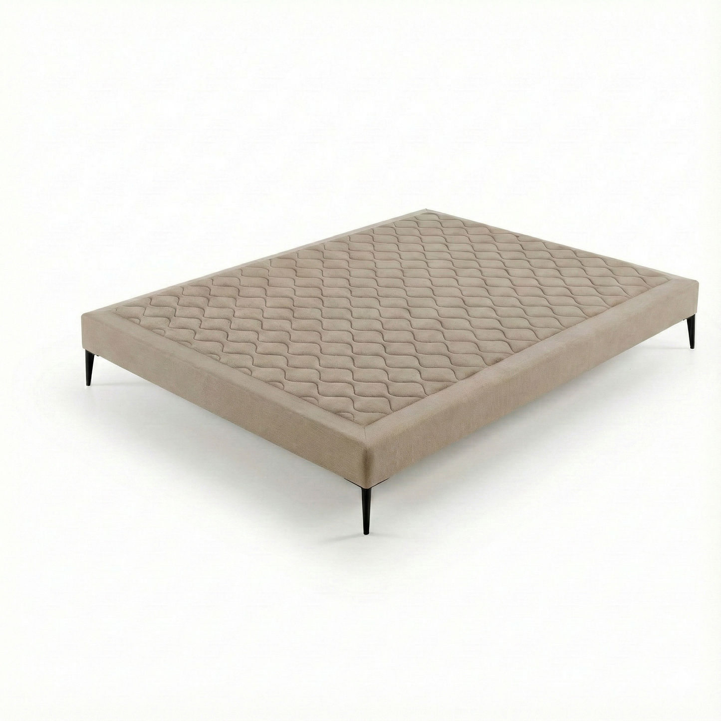 Vista en perspectiva de la Base Naxos en beige sobre suelo de madera