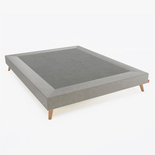 Base Tapizada Silos Gris 150x190 cm
