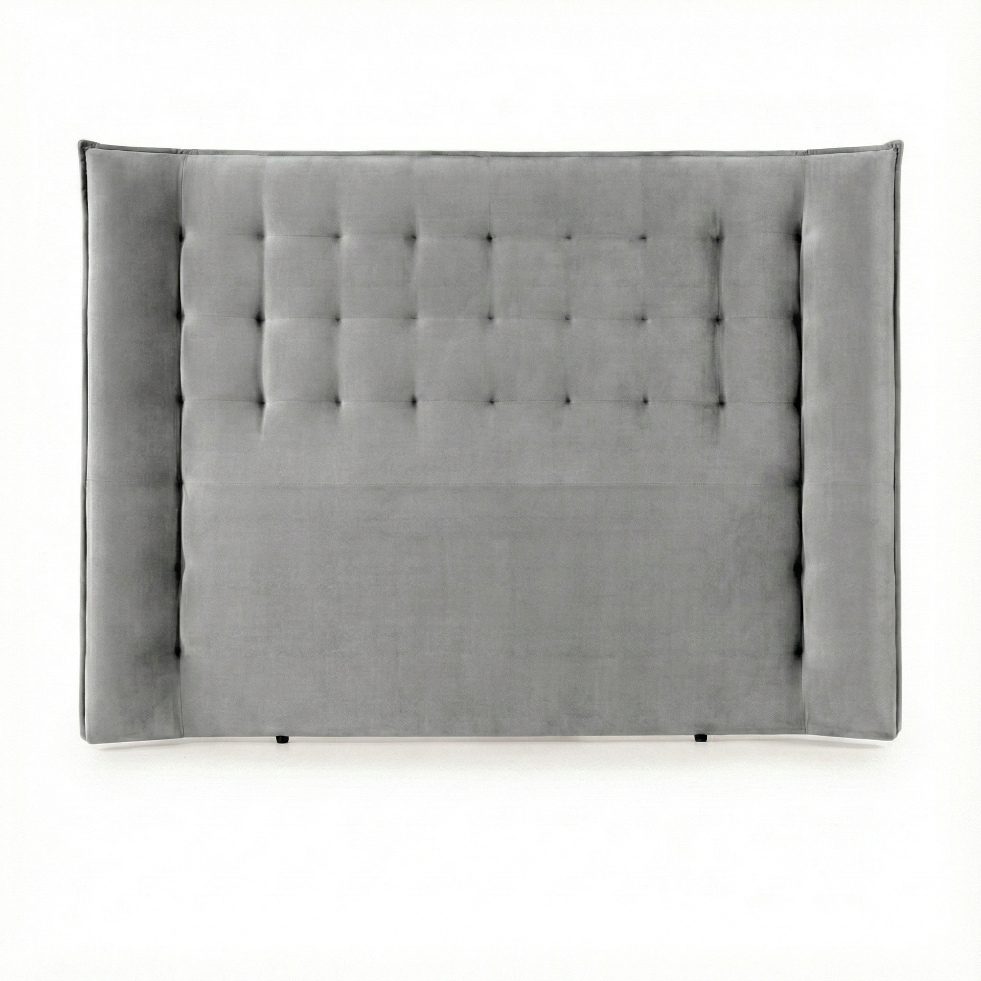 cabecero nido de morfeo en color gris sobre fondo blanco con diseño acolchado