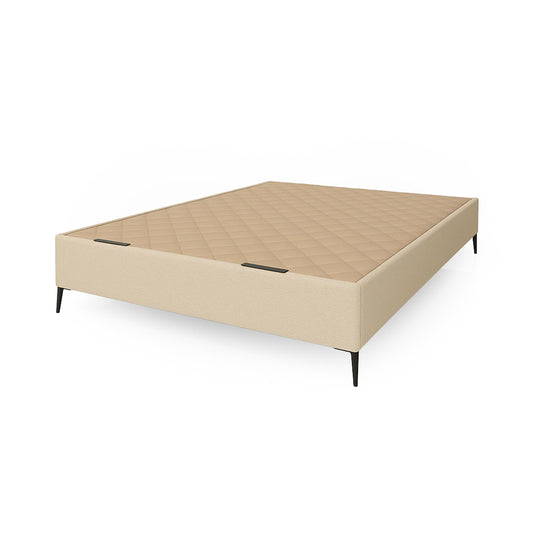 Canapé Saona color beige de Morfeo sobre fondo blanco con acabado tapizado.