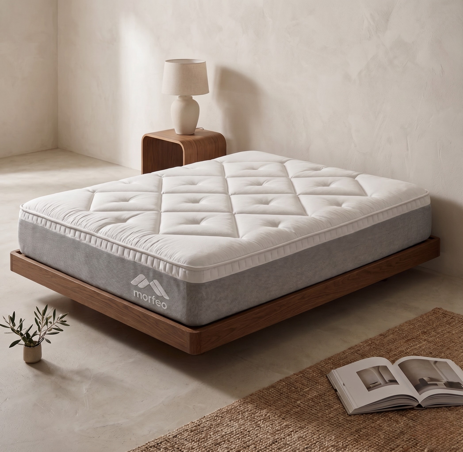 Cama equipada con colchón ProSuite en una habitación doble de hotel