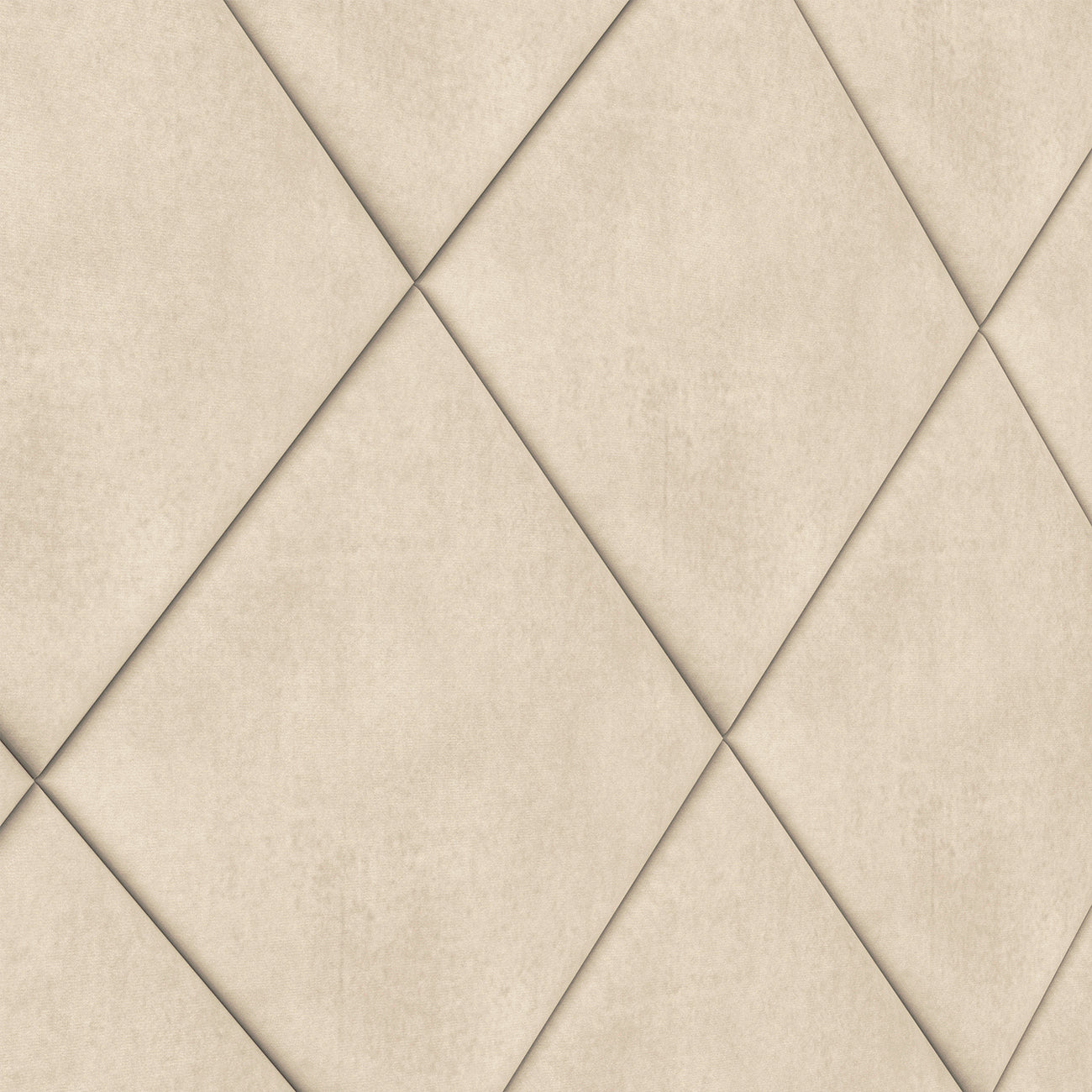 Detalle del diseño de rombos en el tapizado beige del cabecero Samos de Morfeo.
