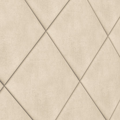 Detalle del diseño de rombos en el tapizado beige del cabecero Samos de Morfeo.