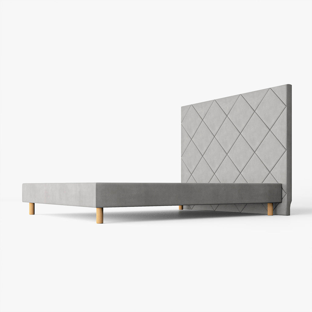 Pack Cabecero y Base Samos Gris 105x190