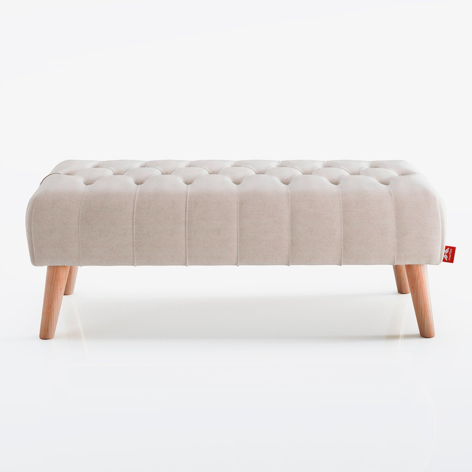 Puff para el dormitorio beige Morfeo