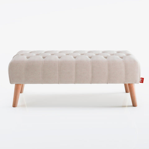 Puff para el dormitorio beige Morfeo