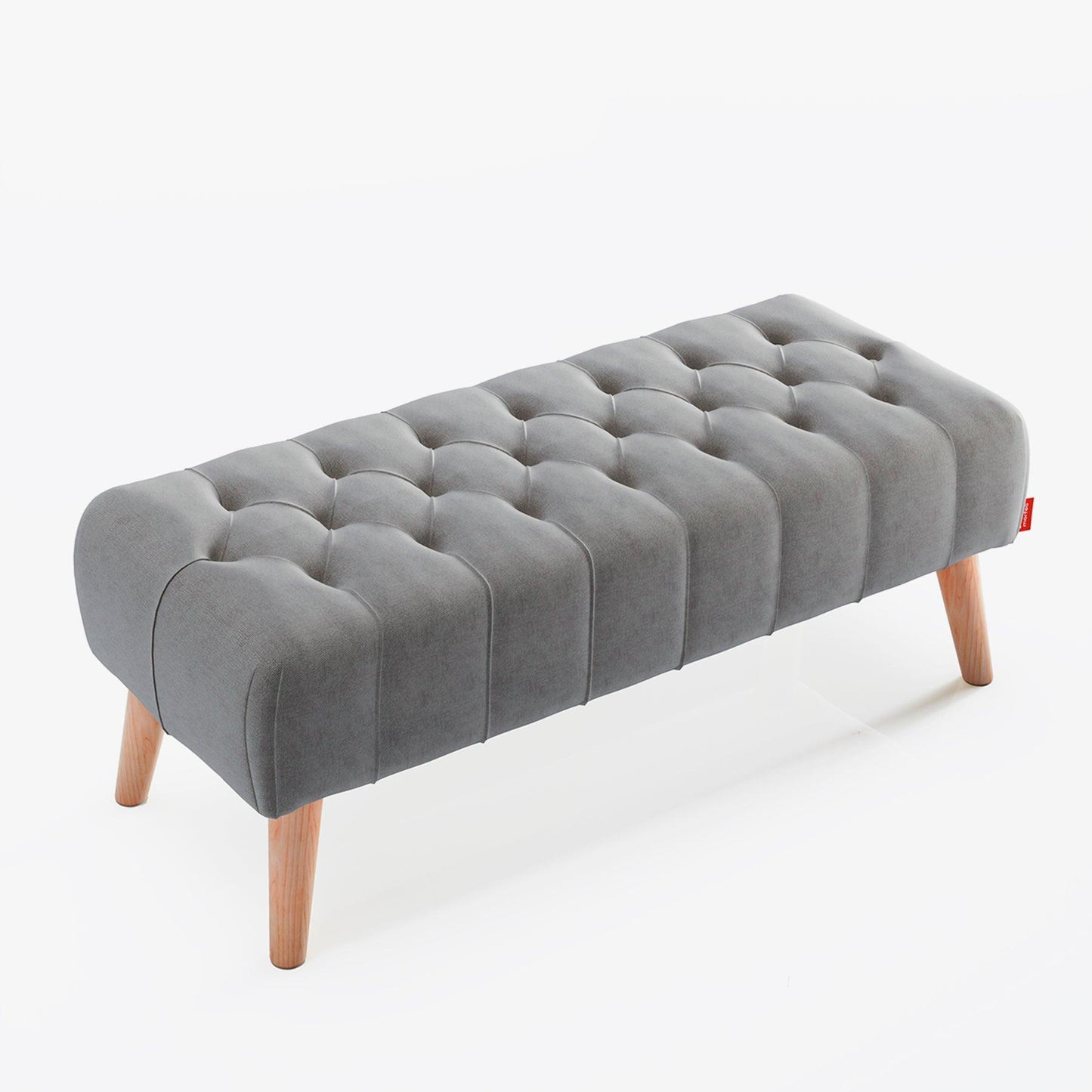 Banqueta  para el dormitorio gris Morfeo