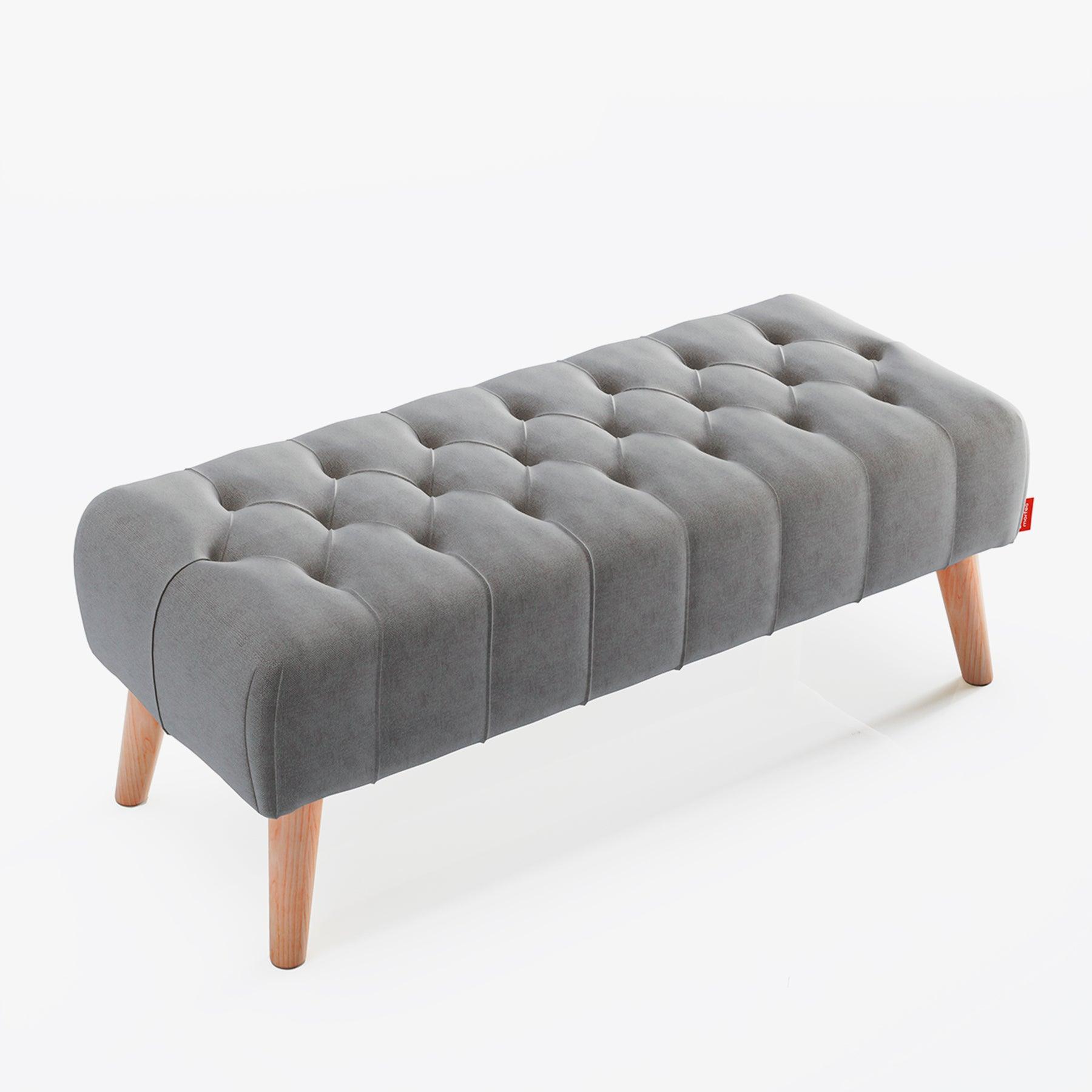 Banqueta  para el dormitorio gris Morfeo