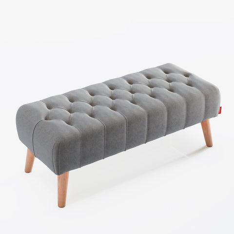 Banqueta  para el dormitorio gris Morfeo