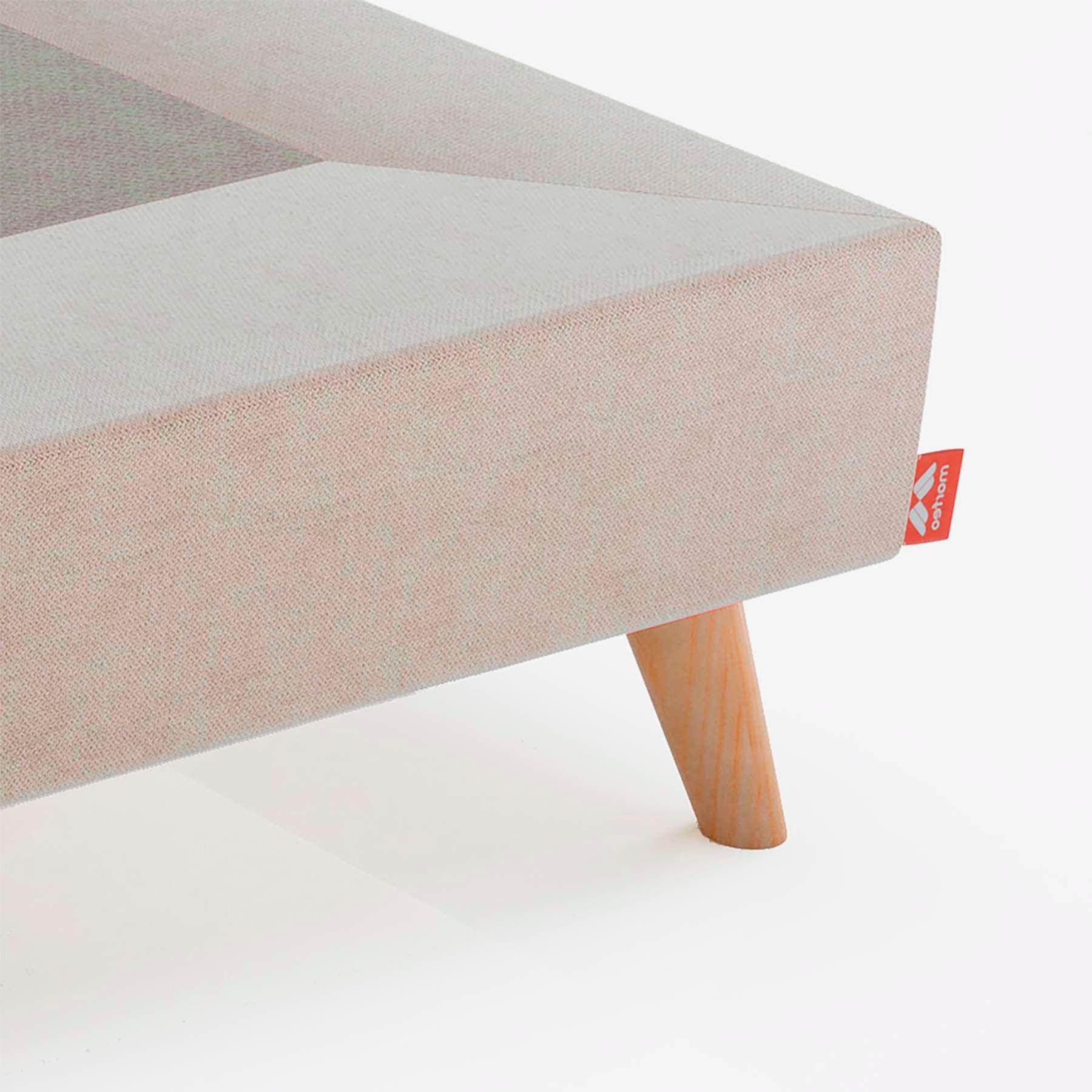 Base tapizada Nórdica beige Morfeo