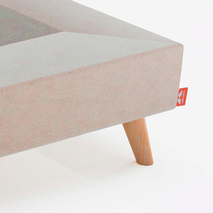 Base tapizada Nórdica beige Morfeo