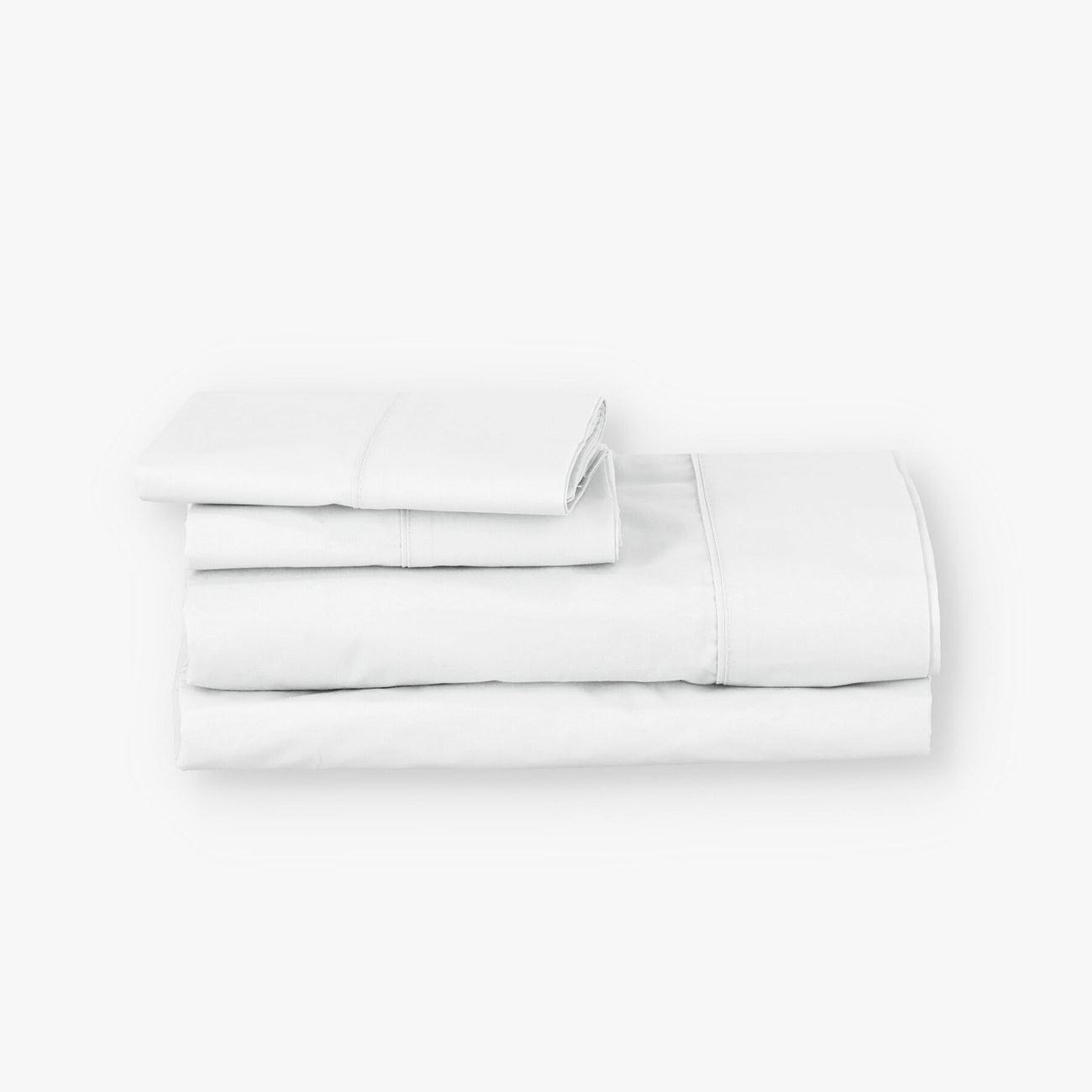 Juego de sábanas de algodón 100% blanco Morfeo