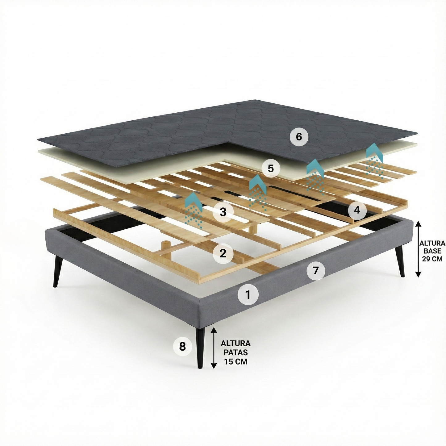 Naxos Upholstered Base