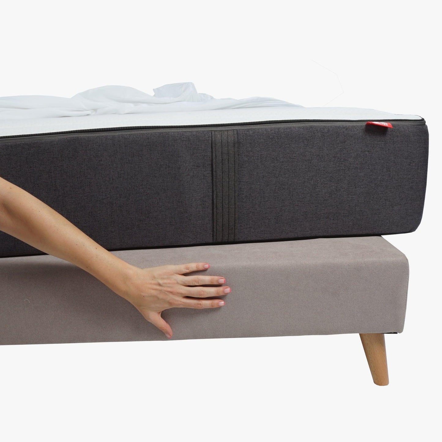 Beige Morfeo upholstered base